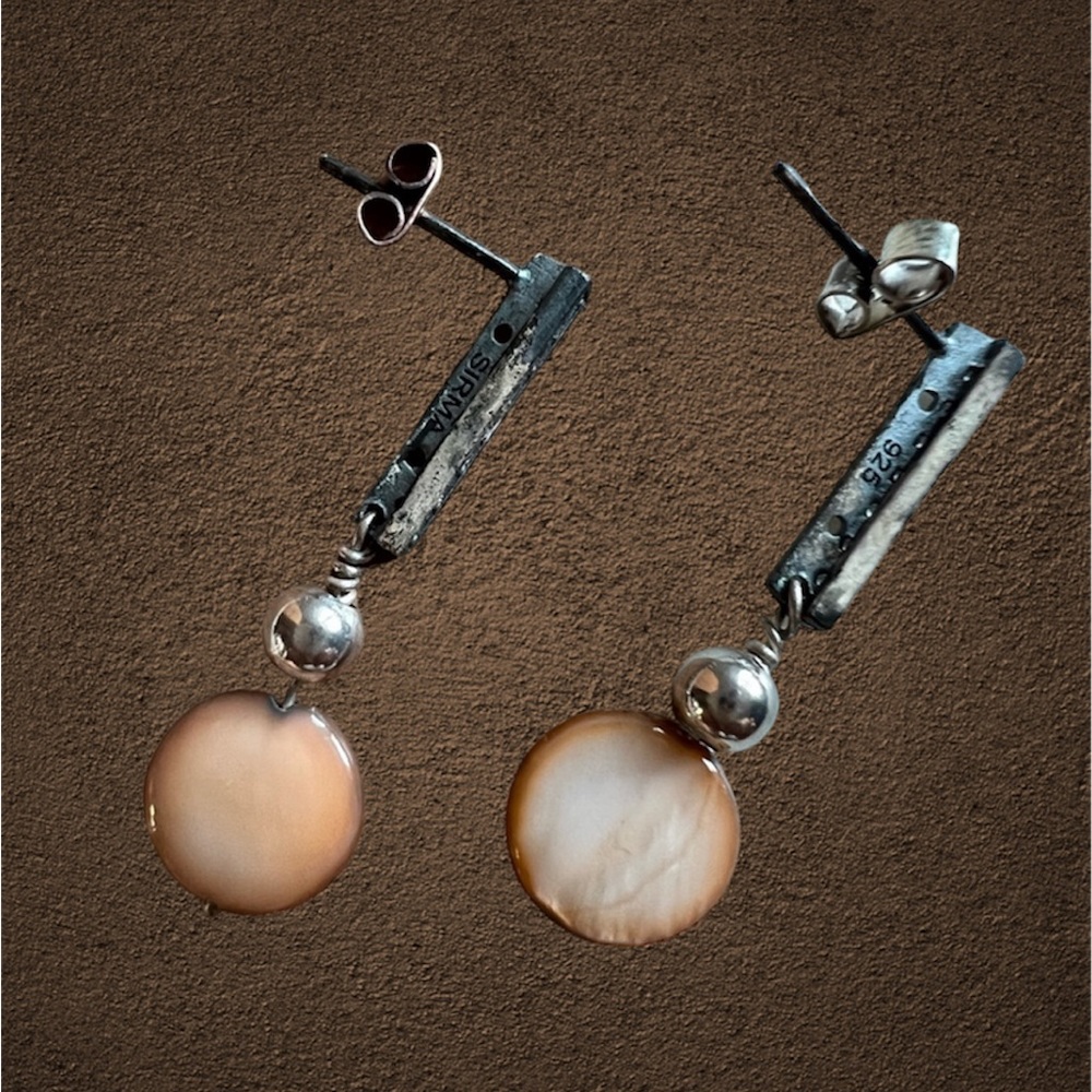 Natural gem earrings